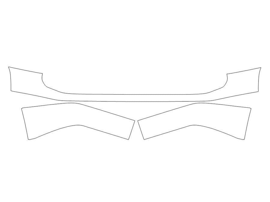 gx Avery Dennison Clear Bra Door Cup Precut PPF Diagram