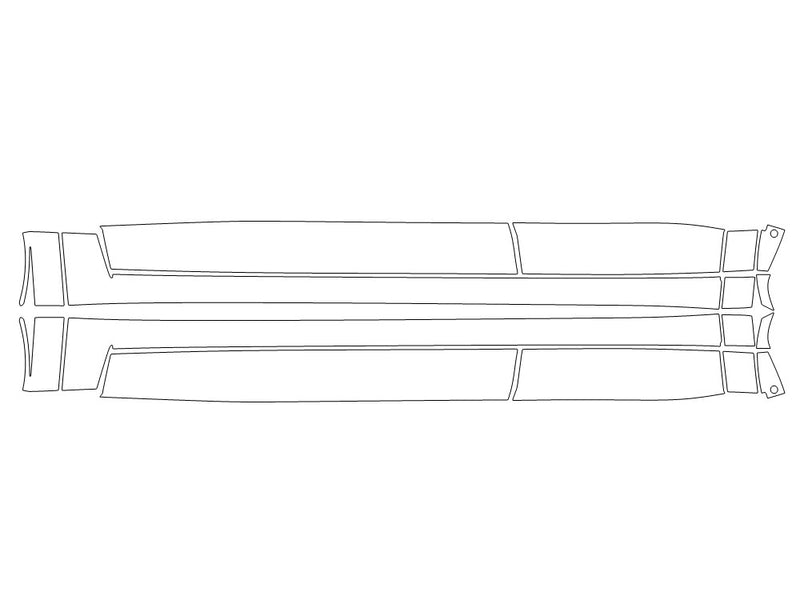 gx Avery Dennison Clear Bra Door Cup Precut PPF Diagram