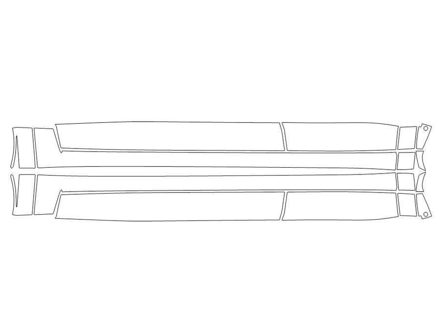 gx Avery Dennison Clear Bra Door Cup Precut PPF Diagram