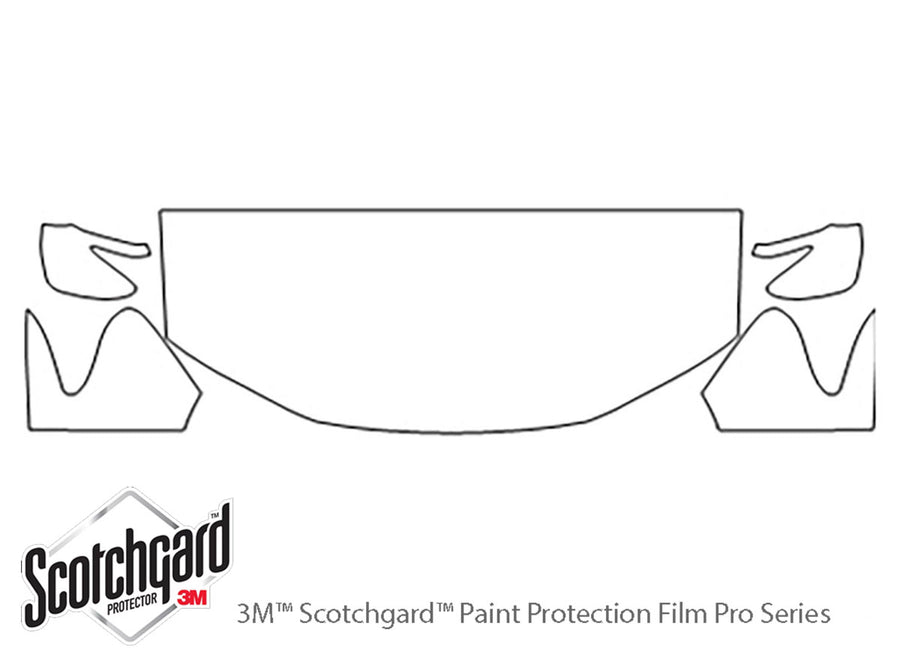 hs 3M Clear Bra Hood Precut PPF Diagram