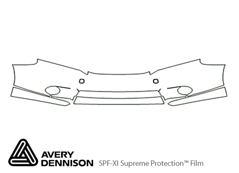 hs Avery Dennison Clear Bra Bumper Precut PPF Diagram
