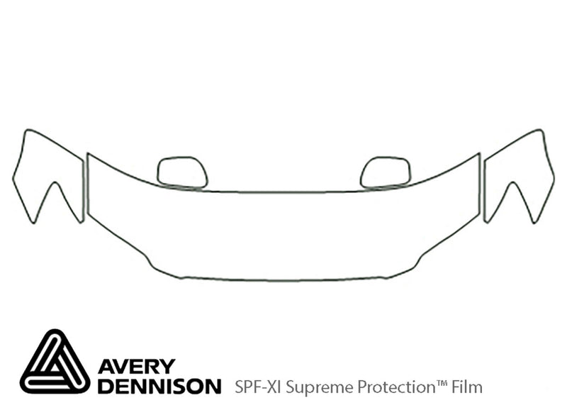 is Avery Dennison Clear Bra Hood Precut PPF Diagram