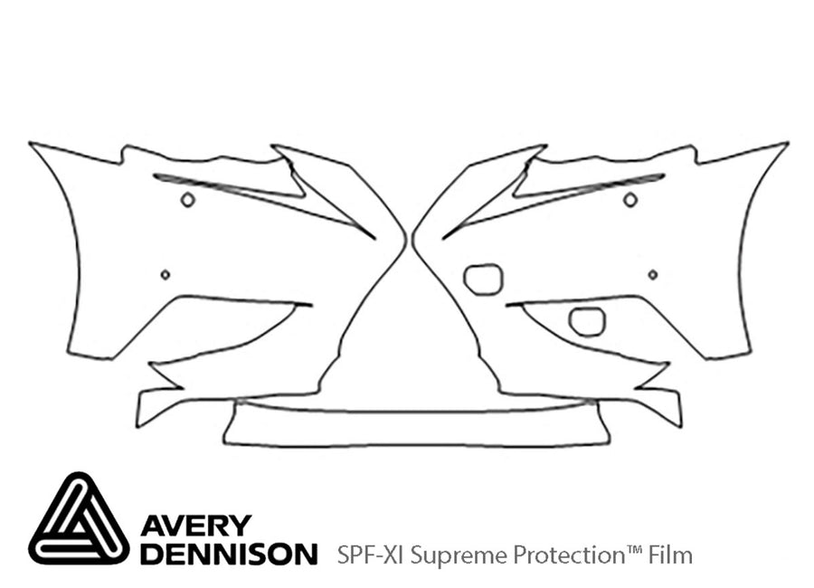 is Avery Dennison Clear Bra Bumper Precut PPF Diagram