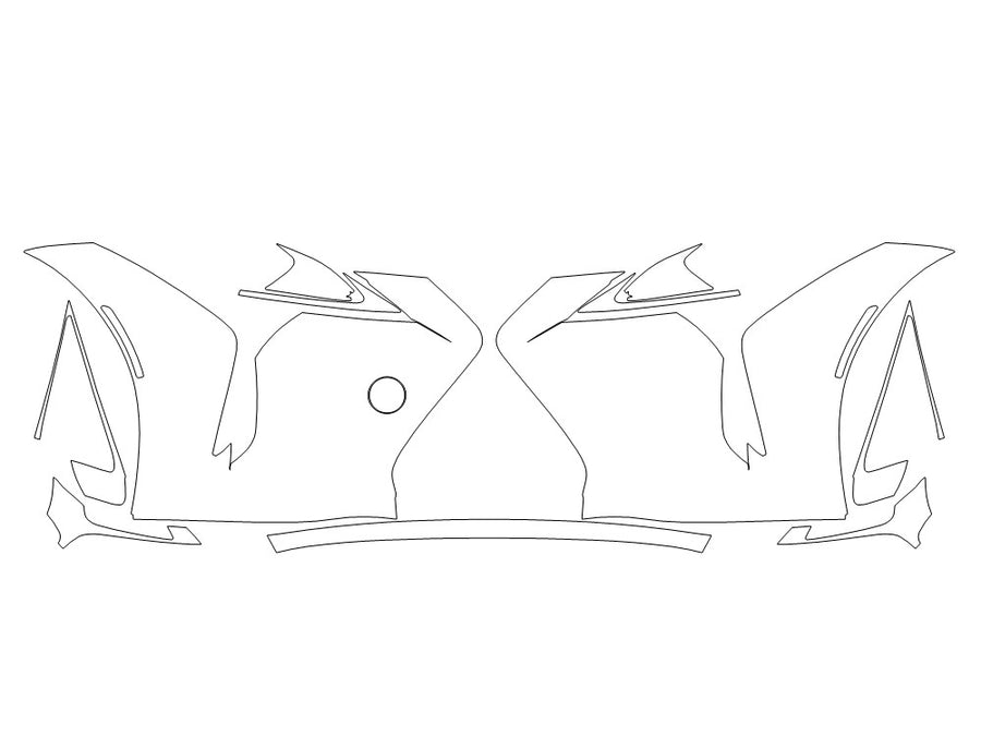 lc 3M Clear Bra Bumper Precut PPF Diagram