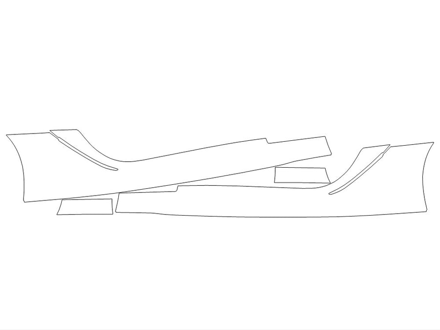 lc 3M Clear Bra Door Cup Precut PPF Diagram