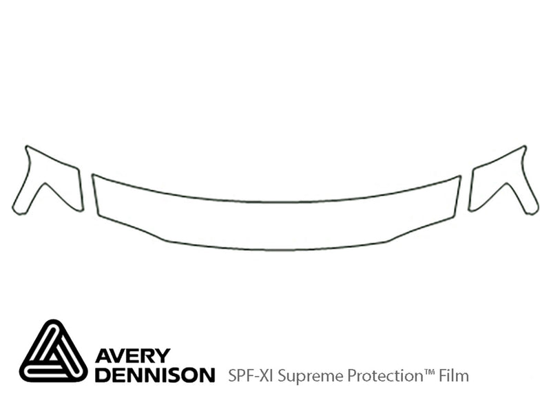 ls Avery Dennison Clear Bra Hood Precut PPF Diagram