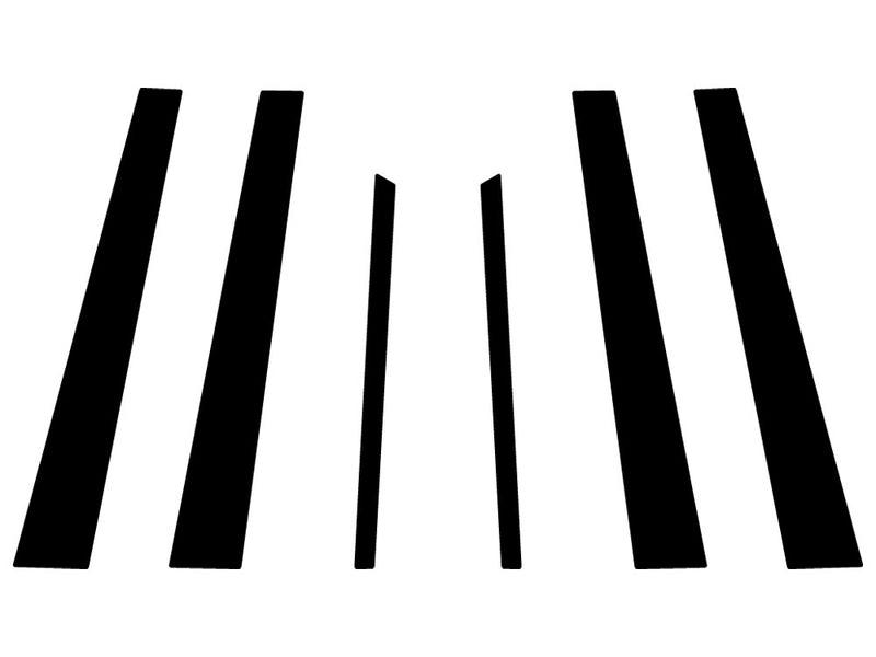 lexus ls 2001-2006 Matte Black Pillar Trim Diagram