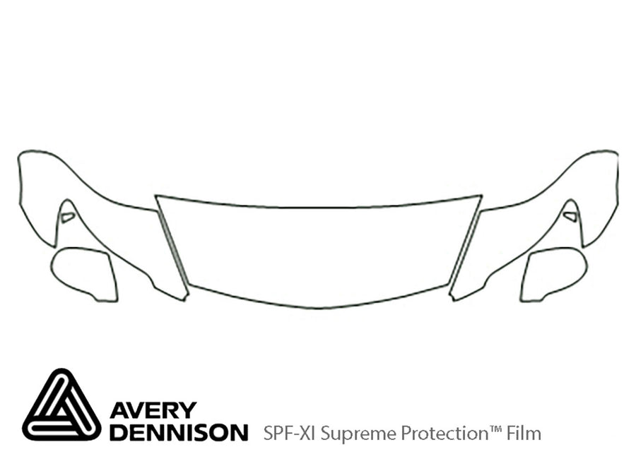 ls Avery Dennison Clear Bra Hood Precut PPF Diagram