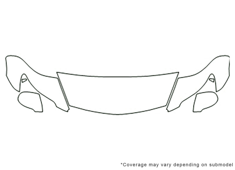 ls Avery Dennison Clear Bra Hood Precut PPF Diagram
