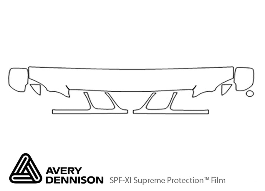 lx Avery Dennison Clear Bra Hood Precut PPF Diagram