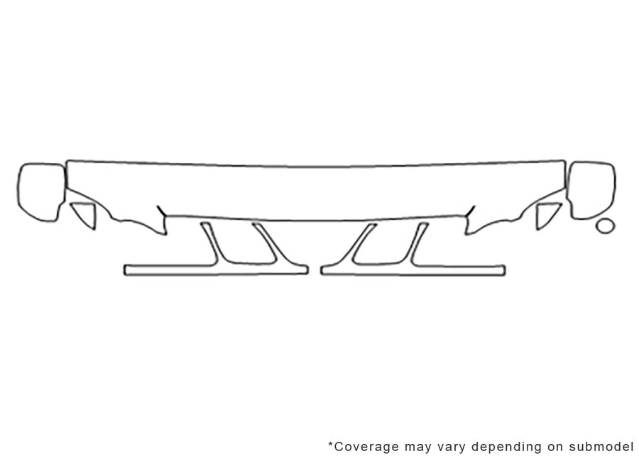 lx 3M Clear Bra Hood Precut PPF Diagram