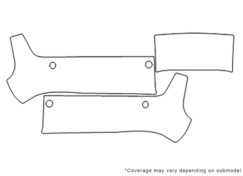 lx 3M Clear Bra Door Cup Precut PPF Diagram