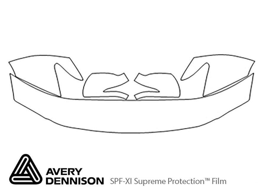 lx Avery Dennison Clear Bra Hood Precut PPF Diagram