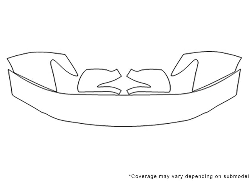 lx Avery Dennison Clear Bra Hood Precut PPF Diagram