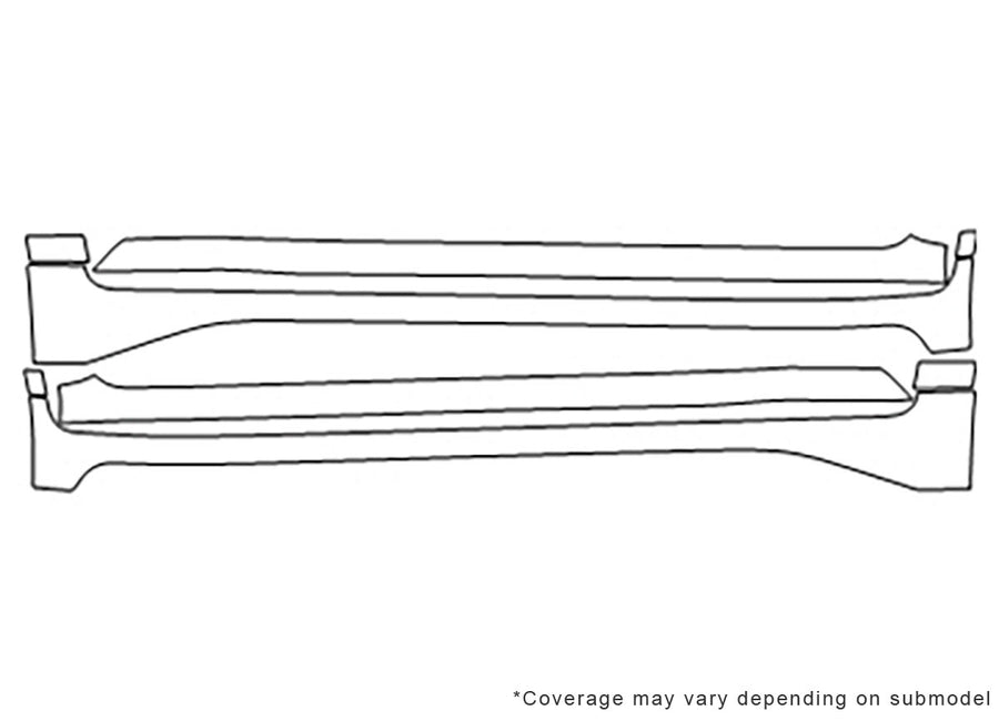 lx 3M Clear Bra Door Cup Precut PPF Diagram
