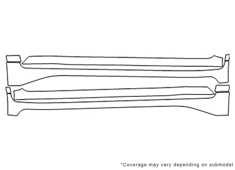 lx Avery Dennison Clear Bra Door Cup Precut PPF Diagram