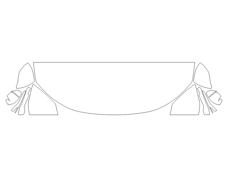 lx 3M Clear Bra Hood Precut PPF Diagram