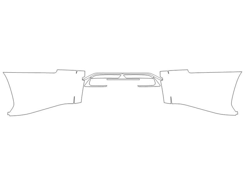 lx Avery Dennison Clear Bra Door Cup Precut PPF Diagram