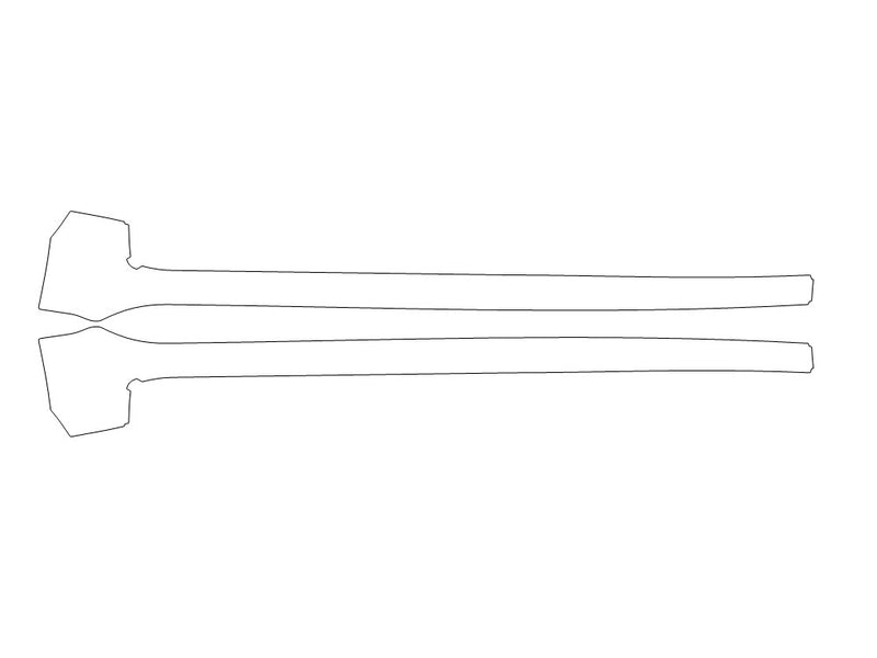 lx 3M Clear Bra Door Cup Precut PPF Diagram