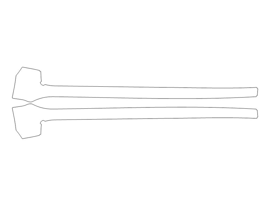 lx Avery Dennison Clear Bra Door Cup Precut PPF Diagram