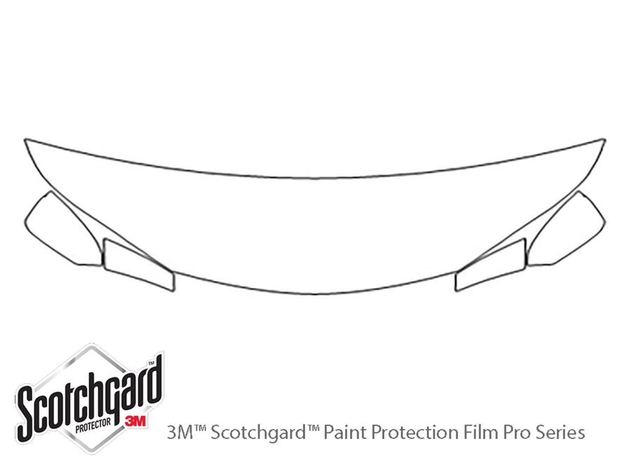 nx 3M Clear Bra Hood Precut PPF Diagram