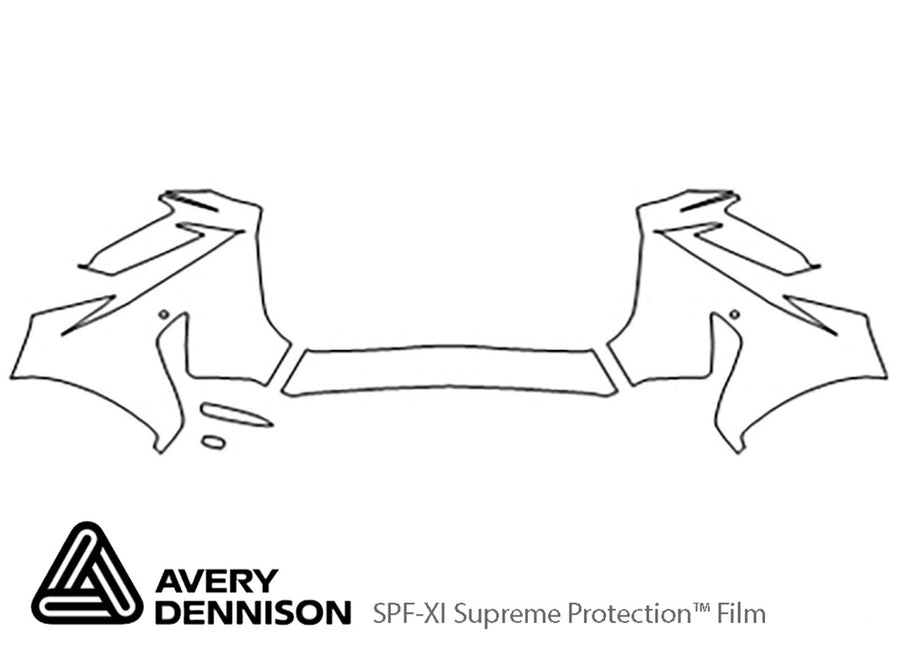 nx Avery Dennison Clear Bra Bumper Precut PPF Diagram
