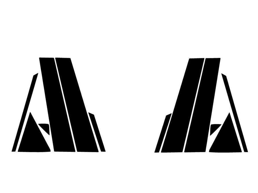 lexus nx 2022-2024 Brushed Aluminum Black Pillar Trim Diagram