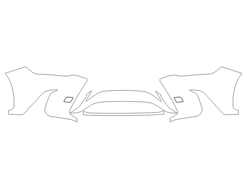 nx Avery Dennison Clear Bra Bumper Precut PPF Diagram