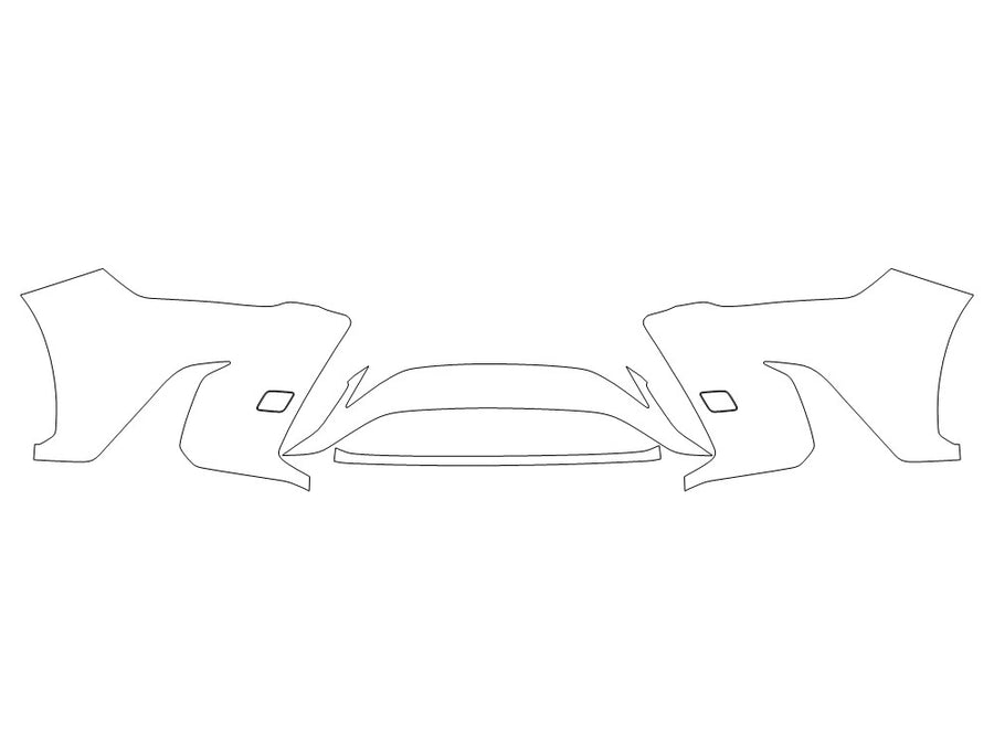 nx Avery Dennison Clear Bra Bumper Precut PPF Diagram