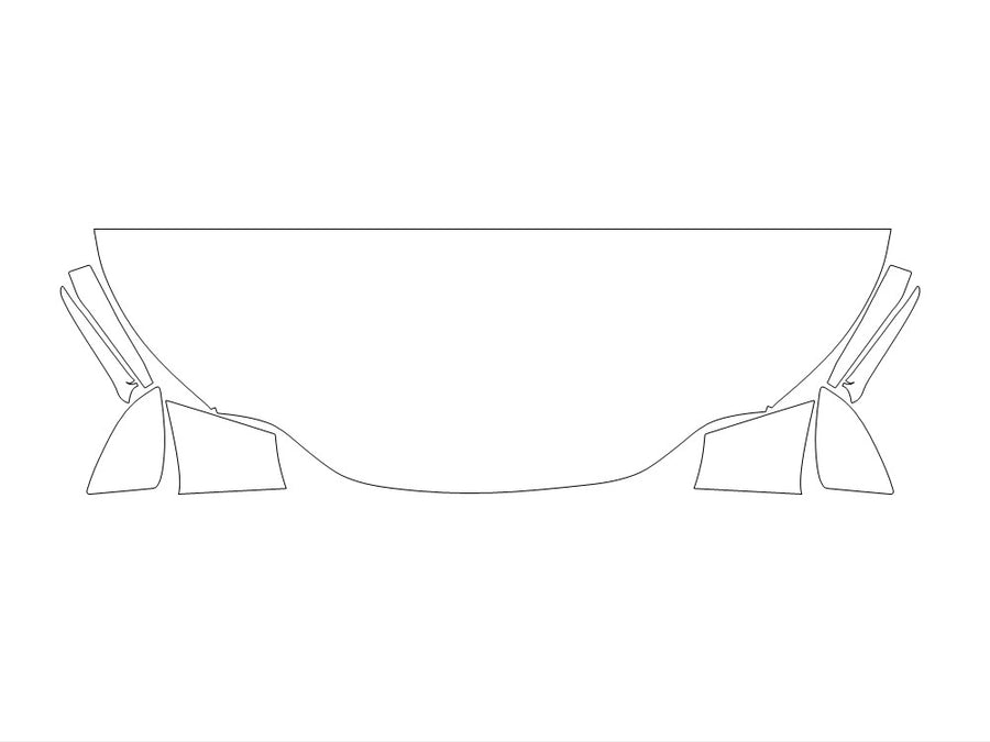 nx Avery Dennison Clear Bra Hood Precut PPF Diagram