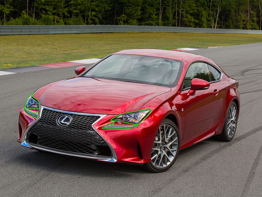 lexus rc 2015-2018 Headlight Protection Installation Location