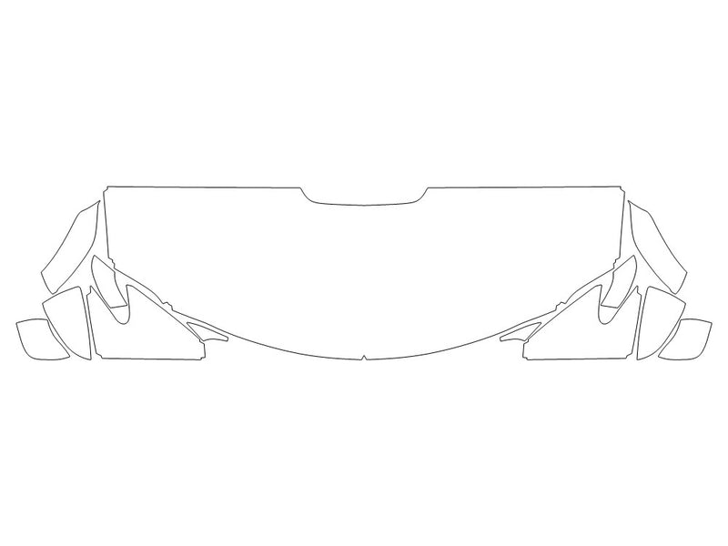 rc Avery Dennison Clear Bra Hood Precut PPF Diagram
