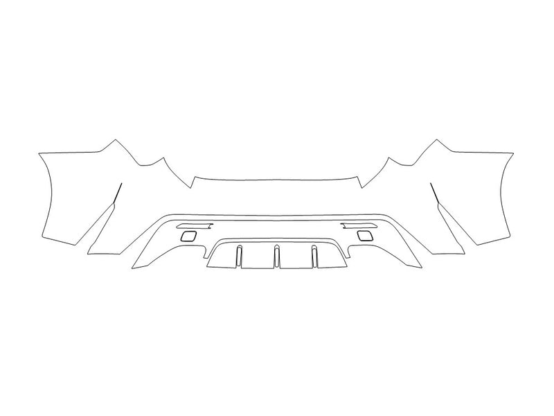rc Avery Dennison Clear Bra Door Cup Precut PPF Diagram
