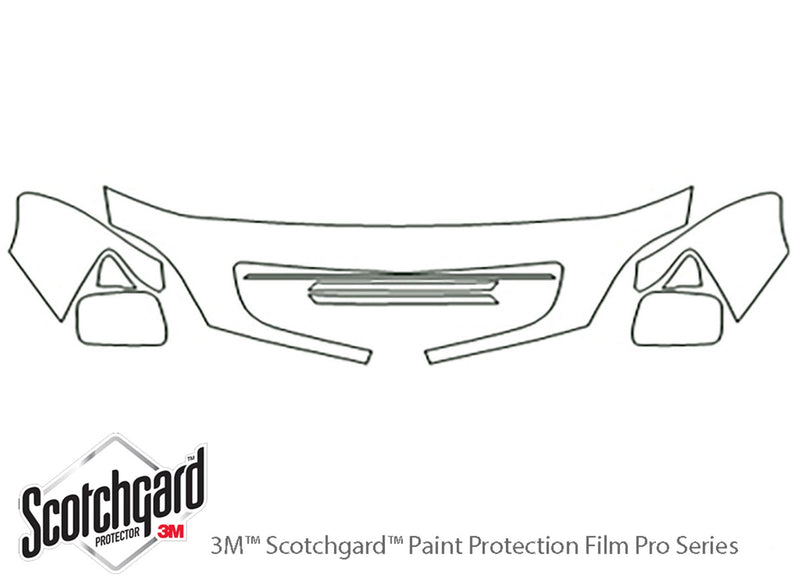 rx 3M Clear Bra Hood Precut PPF Diagram