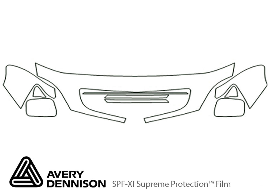 rx Avery Dennison Clear Bra Hood Precut PPF Diagram
