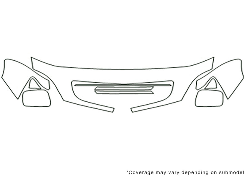 rx 3M Clear Bra Hood Precut PPF Diagram