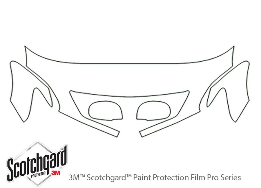 rx 3M Clear Bra Hood Precut PPF Diagram