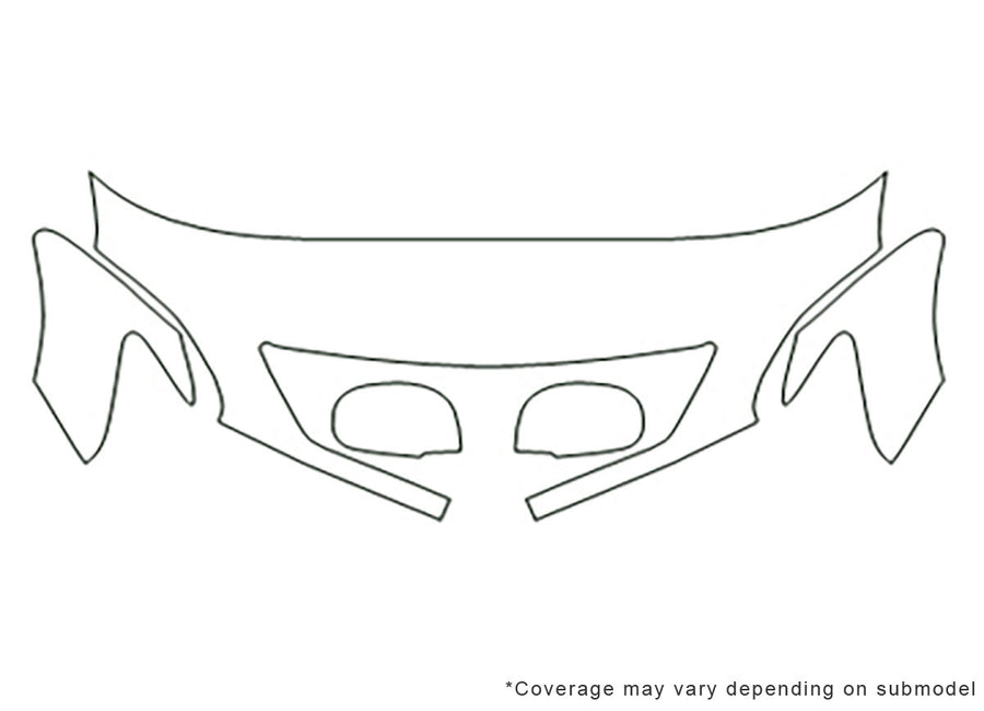 rx Avery Dennison Clear Bra Hood Precut PPF Diagram