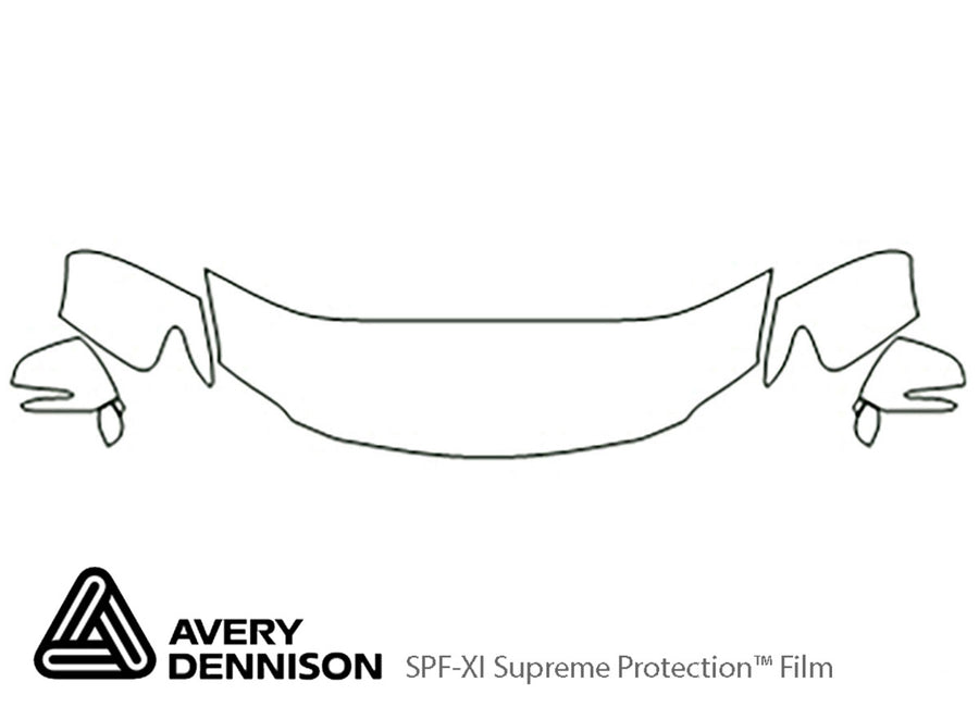 rx Avery Dennison Clear Bra Hood Precut PPF Diagram