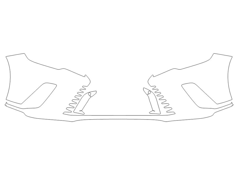 rx Avery Dennison Clear Bra Bumper Precut PPF Diagram