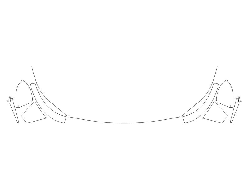 rx Avery Dennison Clear Bra Hood Precut PPF Diagram