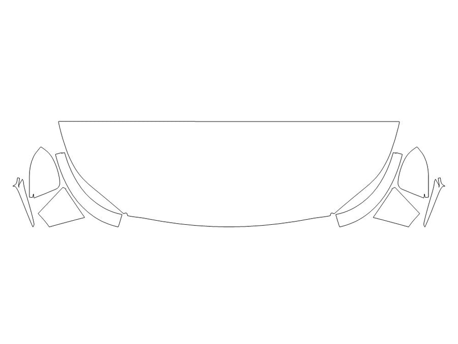rx Avery Dennison Clear Bra Hood Precut PPF Diagram