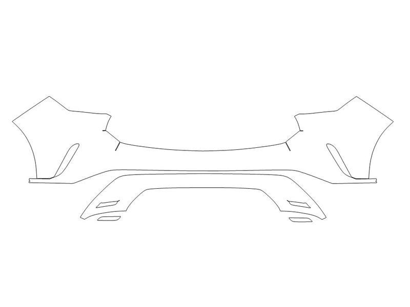 rx 3M Clear Bra Door Cup Precut PPF Diagram
