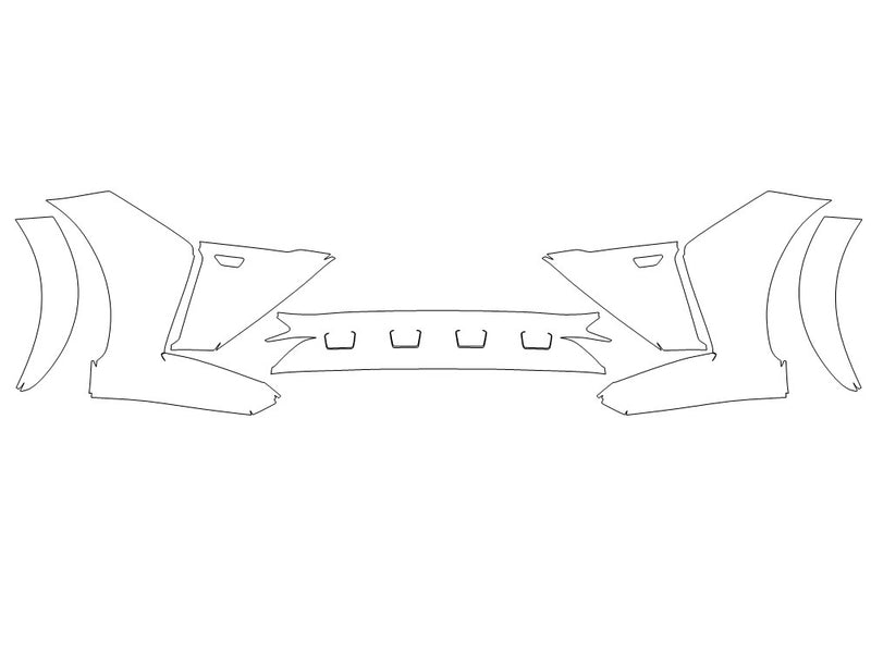rz 3M Clear Bra Bumper Precut PPF Diagram
