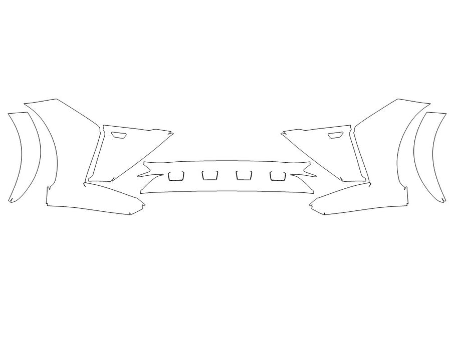 rz 3M Clear Bra Bumper Precut PPF Diagram