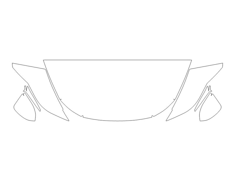 rz 3M Clear Bra Hood Precut PPF Diagram