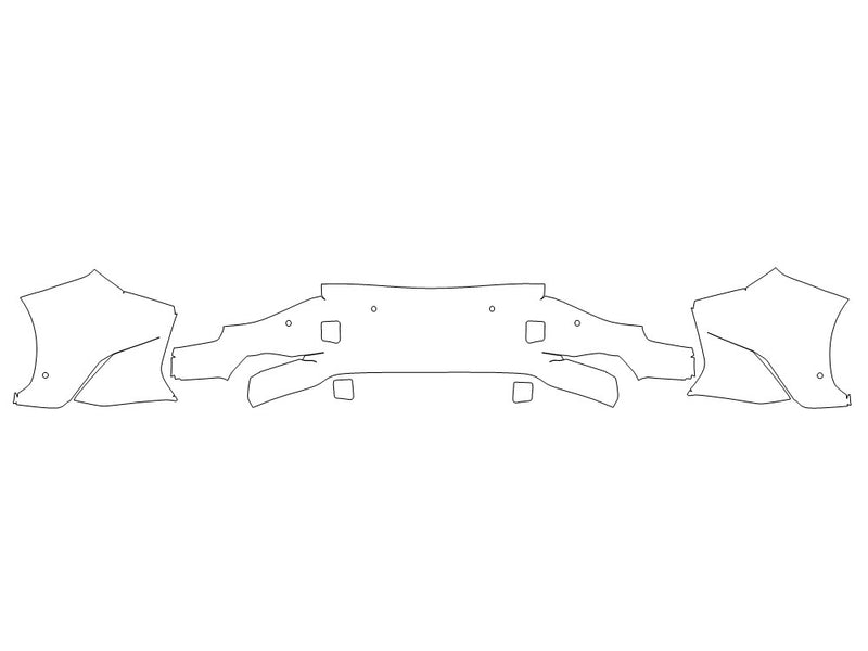 rz Avery Dennison Clear Bra Door Cup Precut PPF Diagram