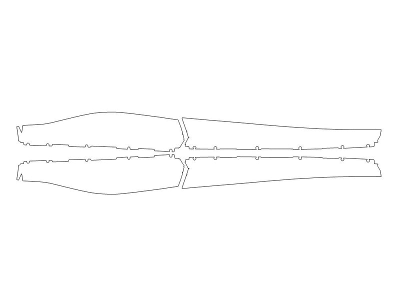 rz 3M Clear Bra Door Cup Precut PPF Diagram