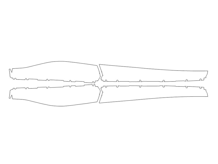 rz 3M Clear Bra Door Cup Precut PPF Diagram