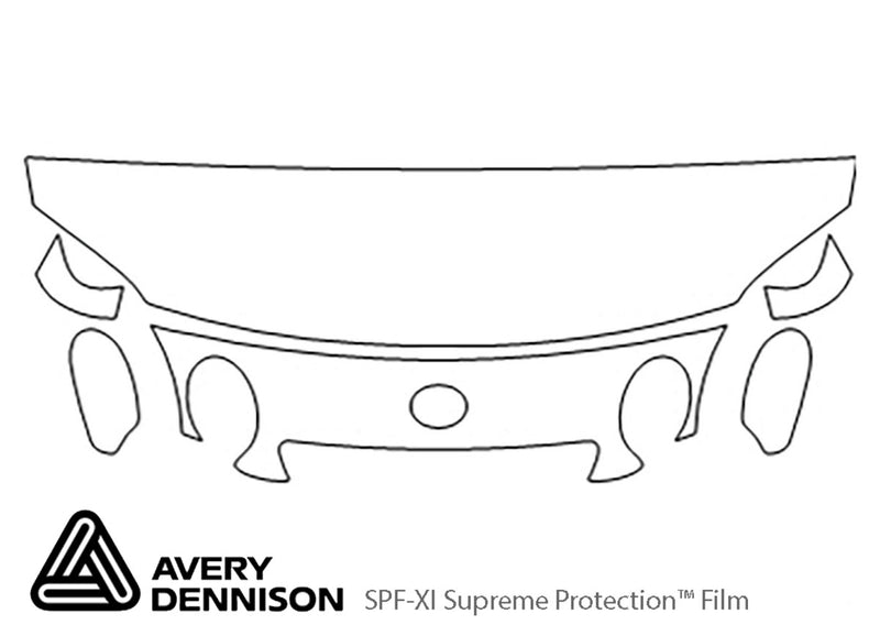 sc Avery Dennison Clear Bra Hood Precut PPF Diagram